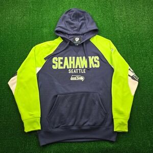 Seattle Seahawks Hoodie Sweatshirt Mens XL Blue NFL Football Pullover Casual